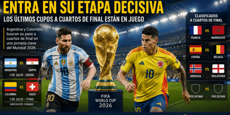 Mundial 2026 entra en su etapa decisiva con los últimos cupos a cuartos de final en juego.