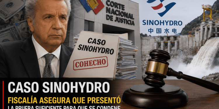 Caso Sinohydro: Fiscalía afirma que presentó pruebas suficientes para solicitar una condena por cohecho contra Lenín Moreno y otros procesados.