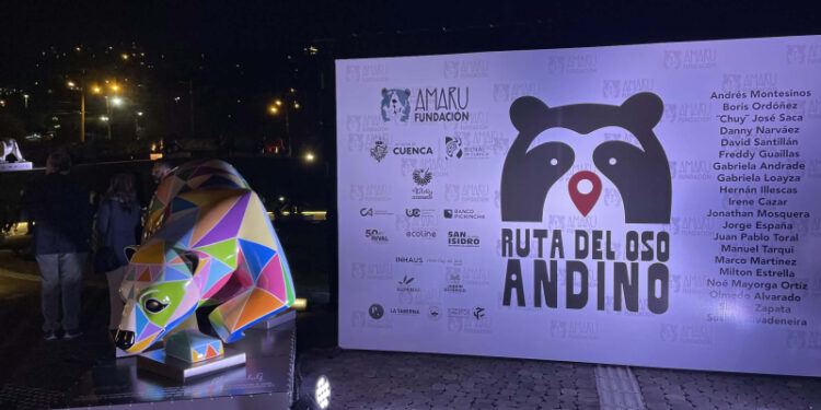 Ruta del Oso Andino une arte y conservación en el Jardín Botánico de Cuenca