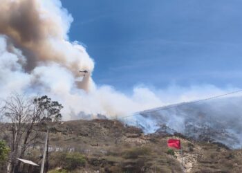 Incendio forestal en Casitagua activa operativo de emergencia en Quito