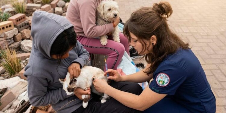 Riobamba amplía atención veterinaria en comunidades rurales con jornada para 80 mascotas